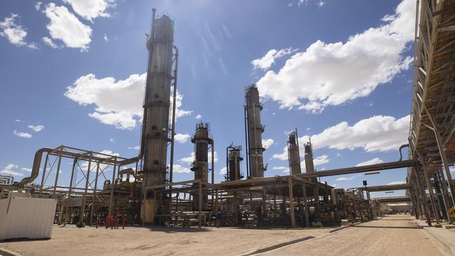 Santos’ Moomba gas plant in South Australia’s far north. Picture Simon Cross