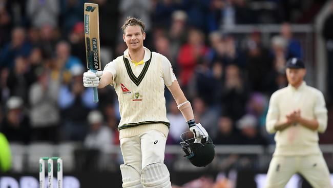 Steve Smith reaches his double century. Picture: Getty Images