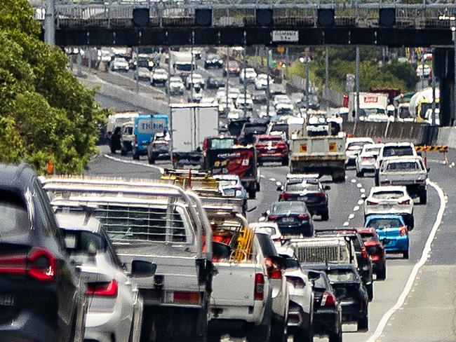 Generic holiday traffic / busy roads - M1 Pacific Motorway traffic between Brisbane and the Gold Coast. Picture: Nigel Hallett