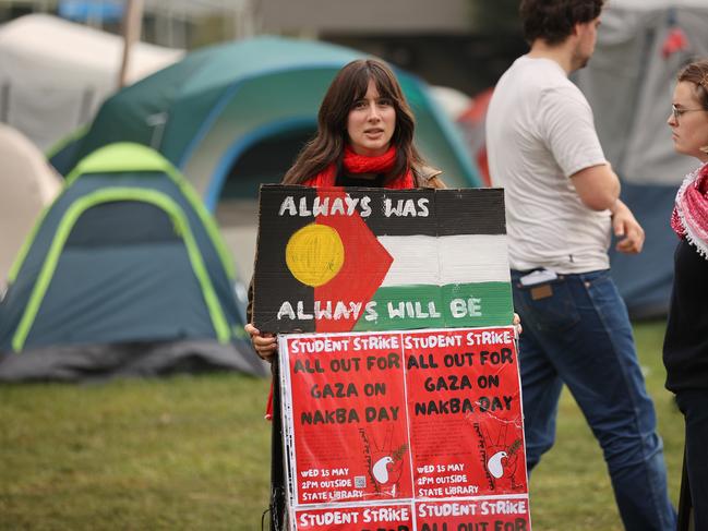 Pro-Palestine supporters have set up camps across Australian universities. Picture: Jason Edwards