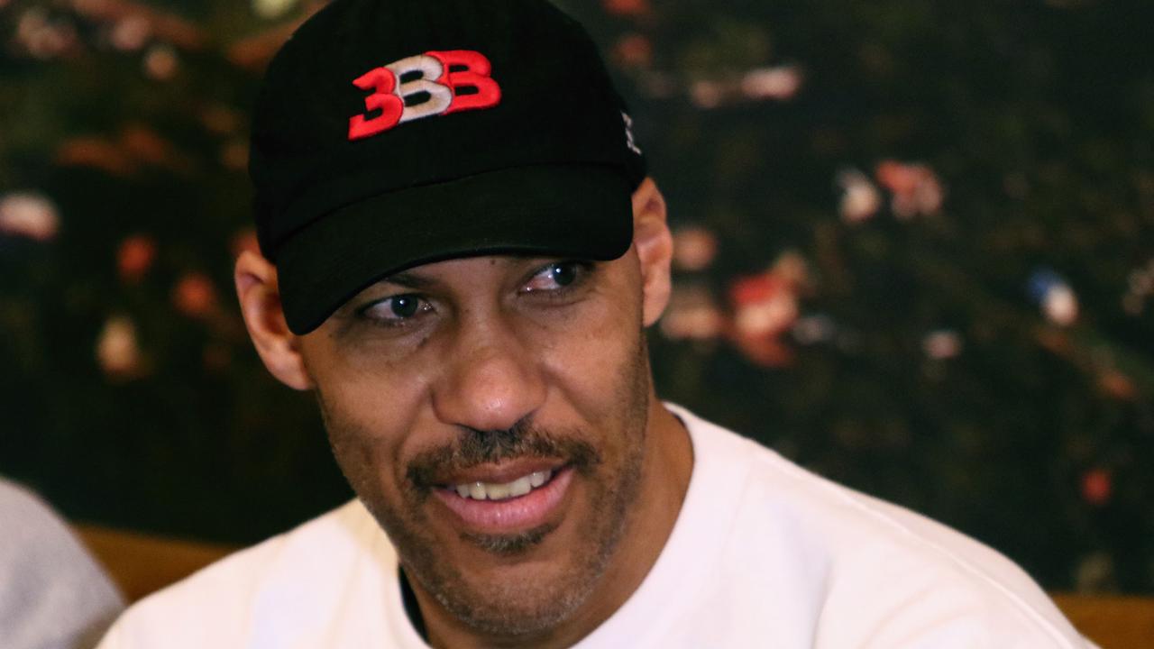 LaVar Ball finally got to pose with the Lakers' championship