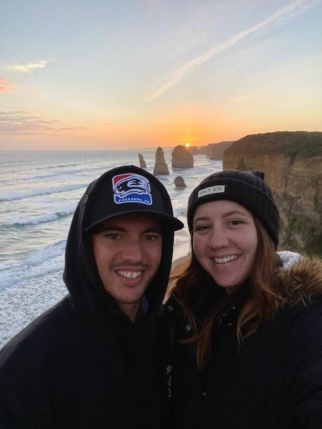 Michaela Hurt and Joel Evans. Photo: Instagram
