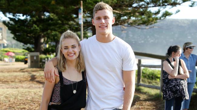 Home and Away stars Raechelle Banno and Scott Lee visited the set. Picture: Annika Enderborg