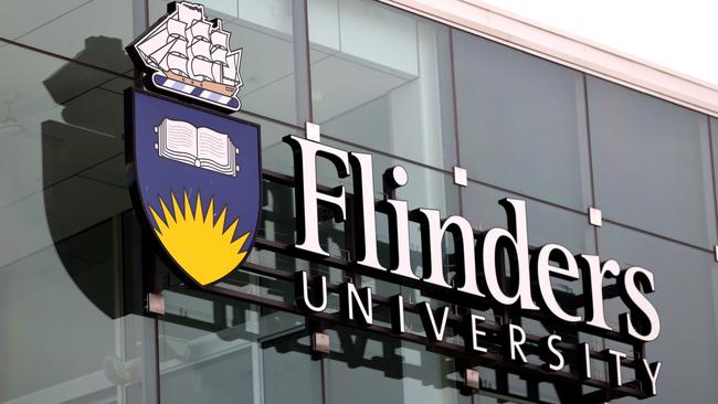 The existing Flinders University logo which features Matthew Flinders’ ship, The Investigator. Picture: Kelly Barnes