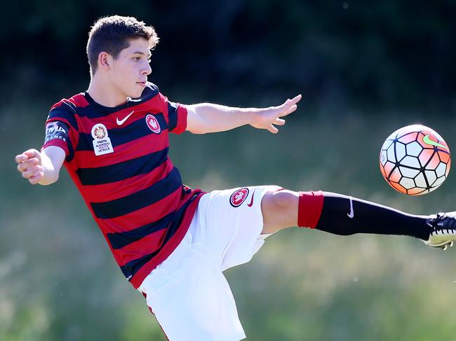 Noah Pagden from the Central Coast, has been snapped up by the Western Sydney Wanderers. Picture:Peter Clark