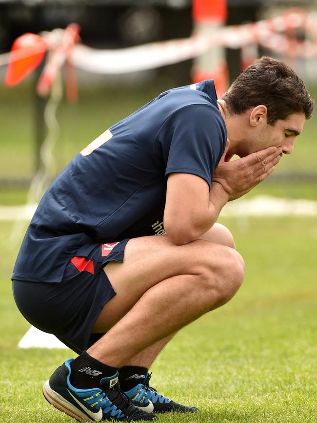 Melbourne Football Club pre season training at Gosch's Paddock. Picture: Jay Town