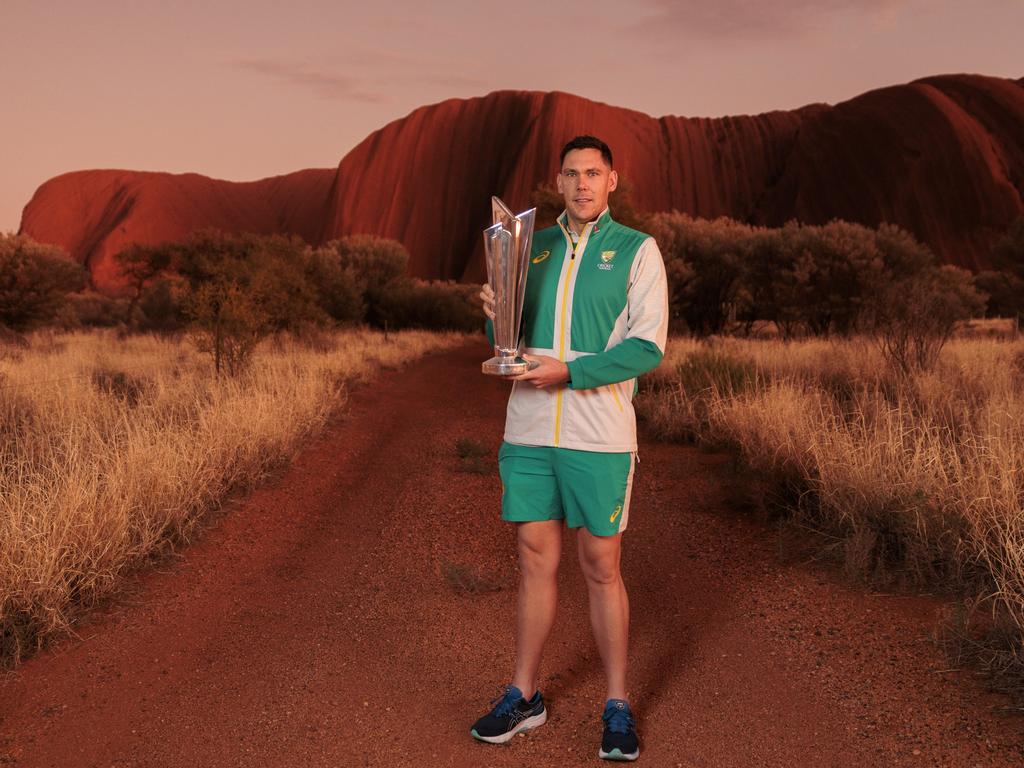 Scott Boland at Uluru in 2023. Picture: Brook Mitchell/Getty Images