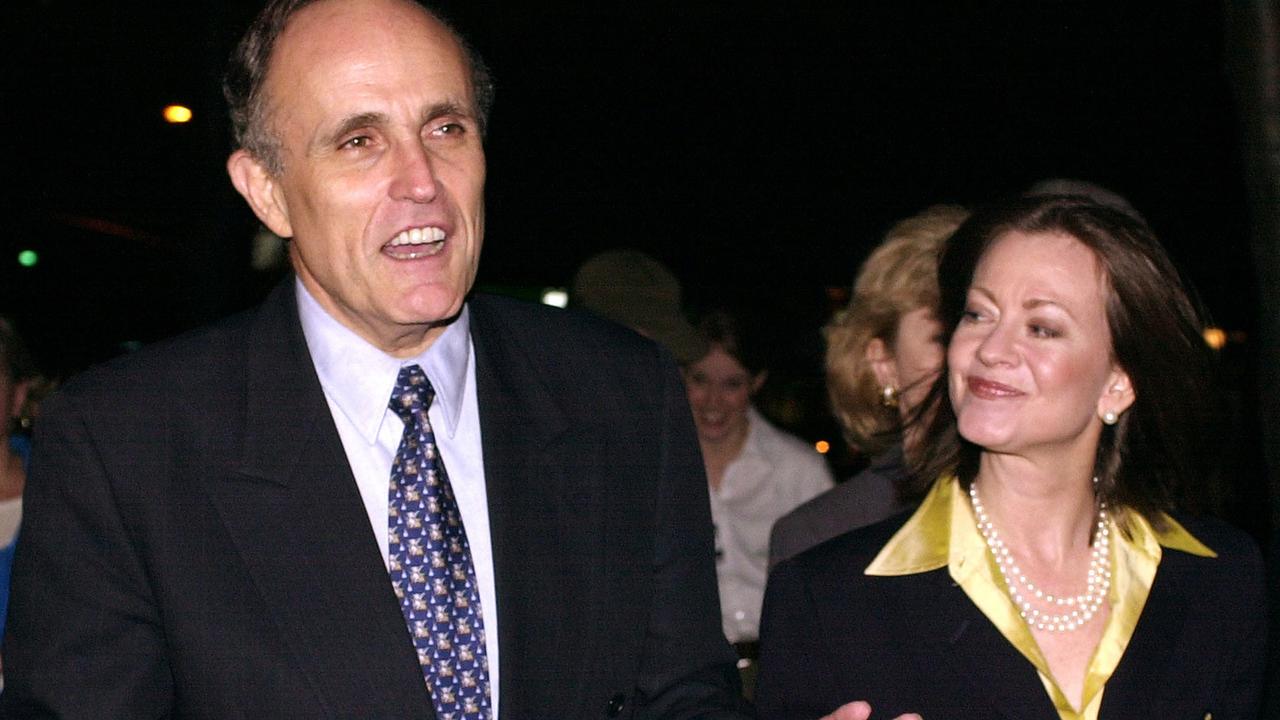 Giuliani in 2000 with then-girlfriend Judith Nathan who became his second wife. They have since divorced.