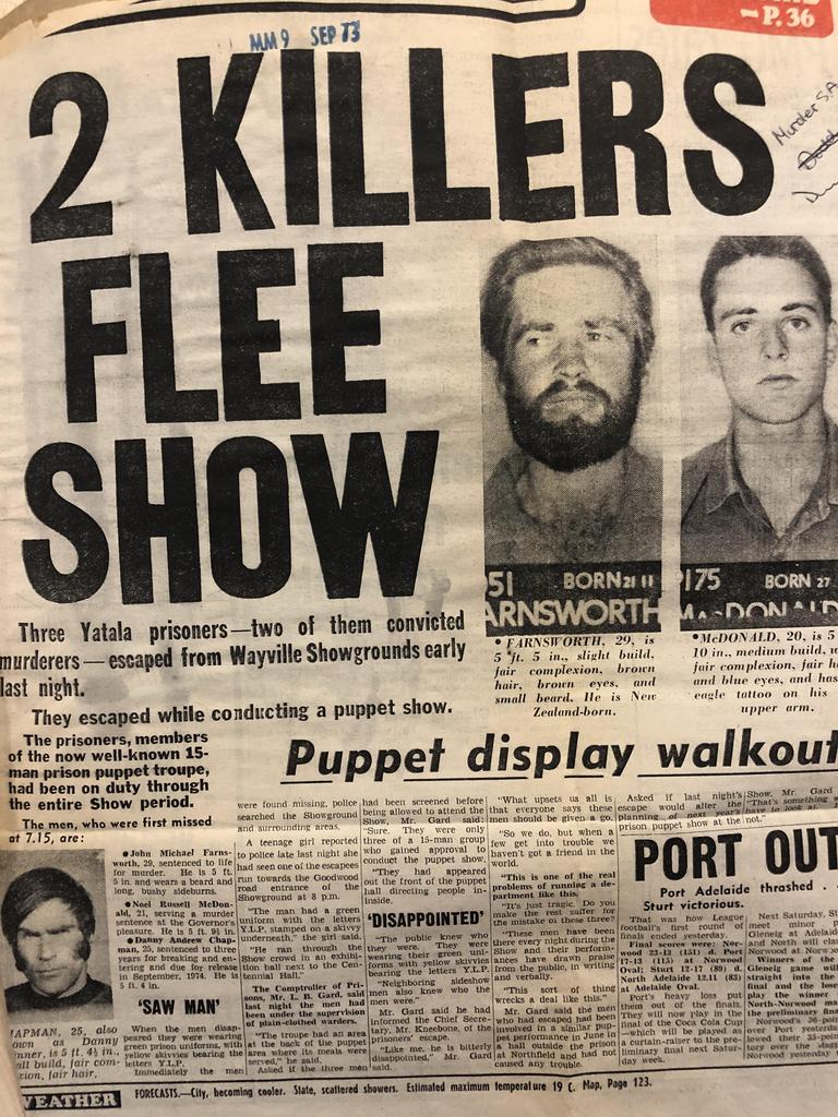 How The News reported the Royal Show escape and its aftermath.