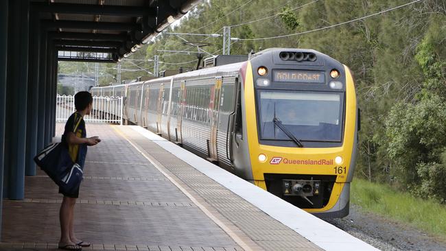 Cheaper train fares could help alleviate M1 traffic. Picture: JERAD WILLIAMS