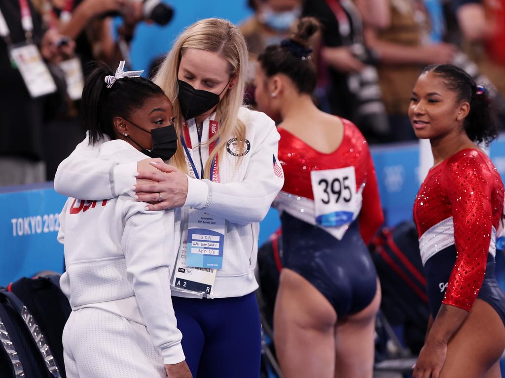 Team USA wrapped its arms around Biles.