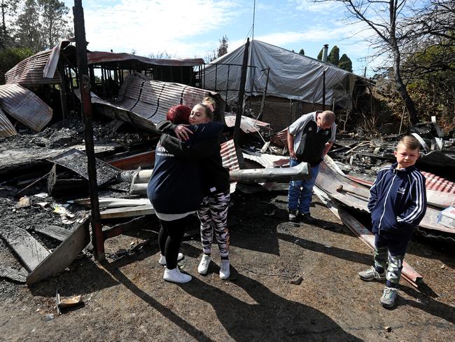 The Bayliss family lost their house and its contents. Picture: Toby Zerna