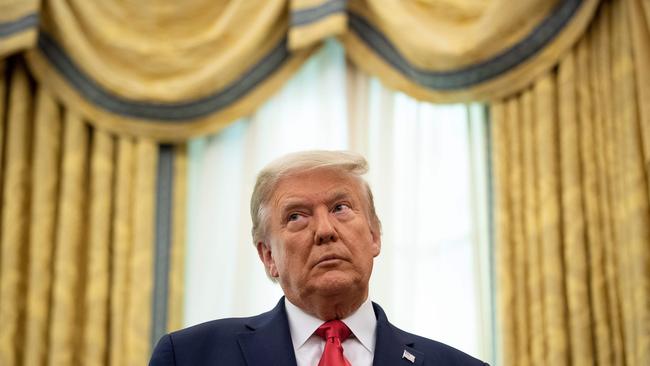 US President Donald Trump in the Oval Office of the White House.