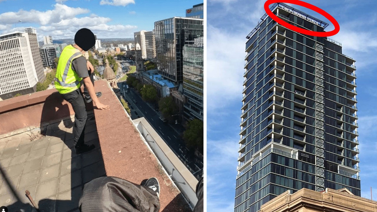 ‘F–king wild’: Youths dangle off Adelaide skyscrapers for likes