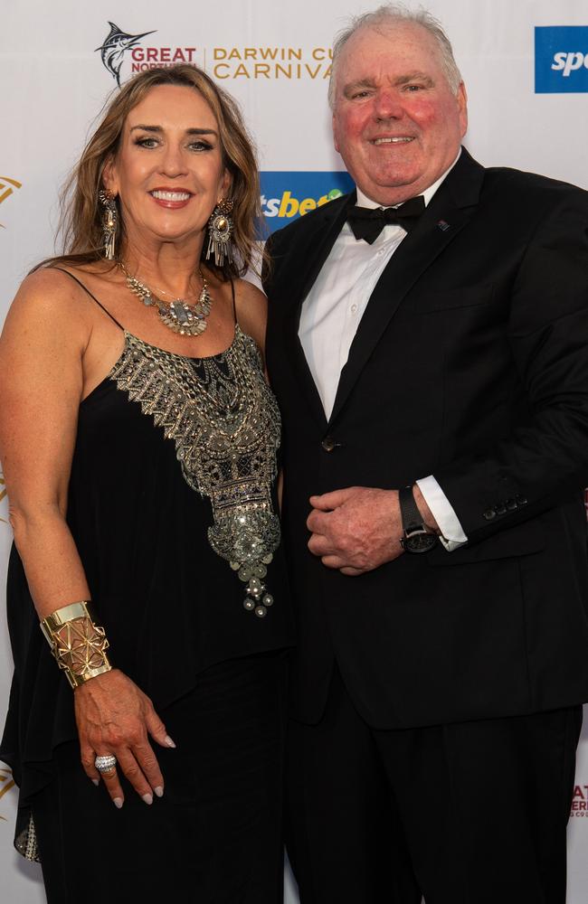 Damian Hogan and Nicole Hogan at the 2024 Darwin Turf Club Gala Ball. Picture: Pema Tamang Pakhrin