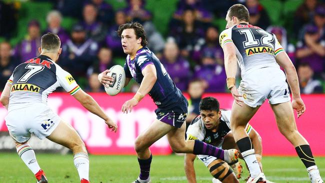 Scott Drinkwater dazzled on debut in Round 25 loss to Penrith Panthers at AAMI Park. Picture: Getty