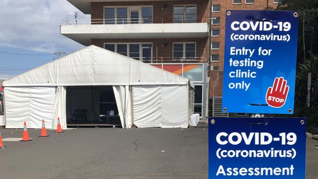 The COVID-19 testing clinic at Wollongong Hospital. Picture: Madeline Crittenden.