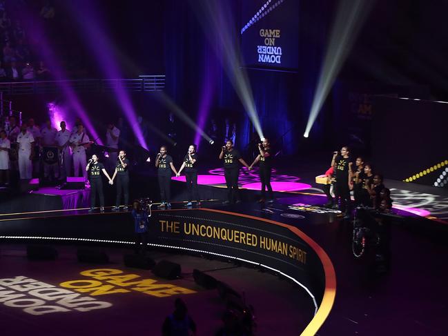 The Marliya Choir performing for the royals. Picture: Mark Metcalfe/Getty Images for The Invictus Games Federation