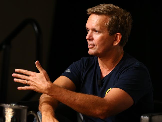 Qld's chief entrepreneur Mark Sowerby speaking at the Queensland Media Club, Brisbane Convention Centre, South Bank. Photographer: Liam Kidston.