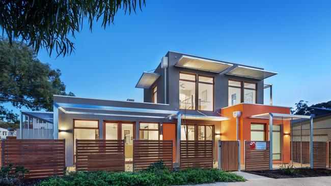 The Zero Carbon House at Lochiel Park, Campbelltown. Architect TS4 Architecture. Finalist in Dulux Colour Awards 2014.