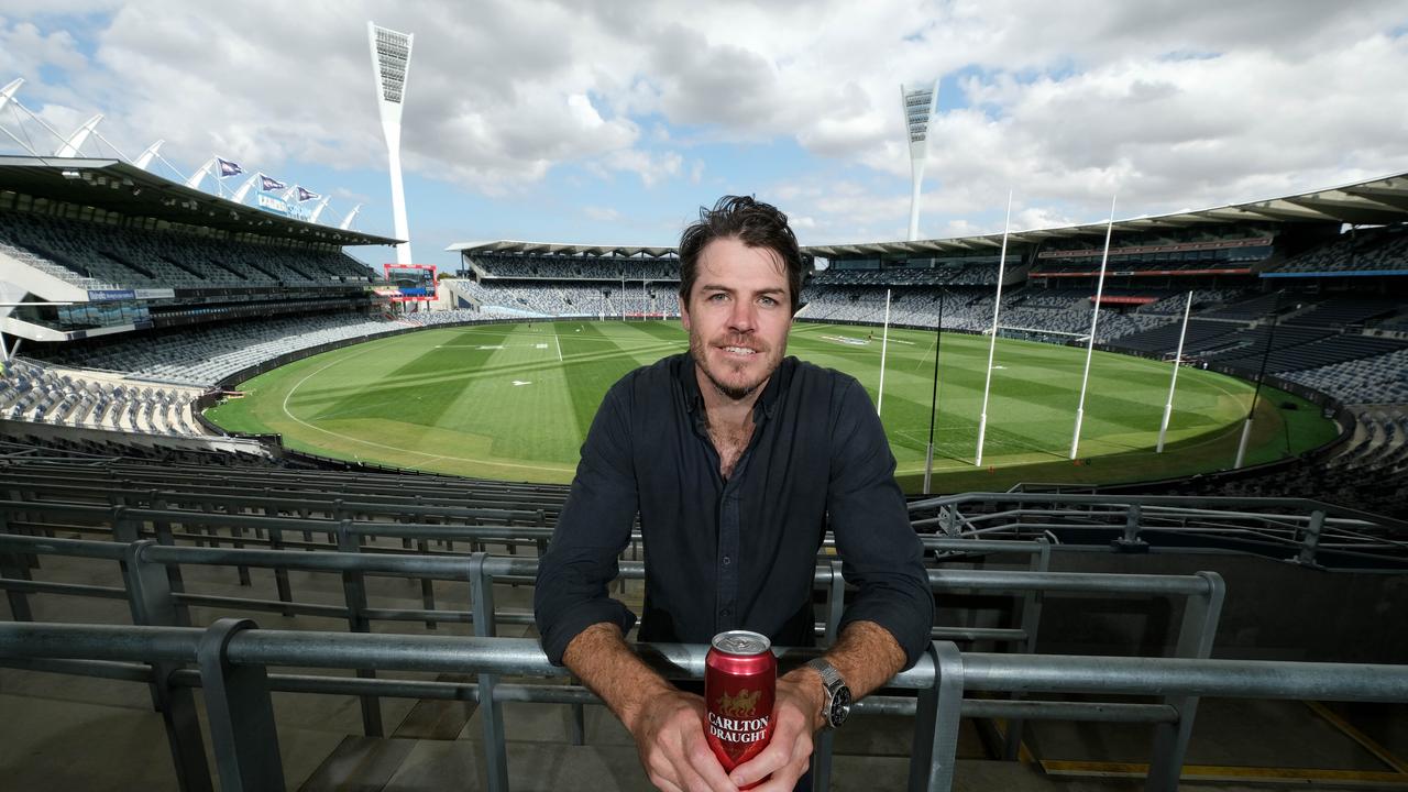 Isaac Smith has announced a Geelong’s partnership renewal with Carlton &amp; United Breweries. Picture: Mark Wilson