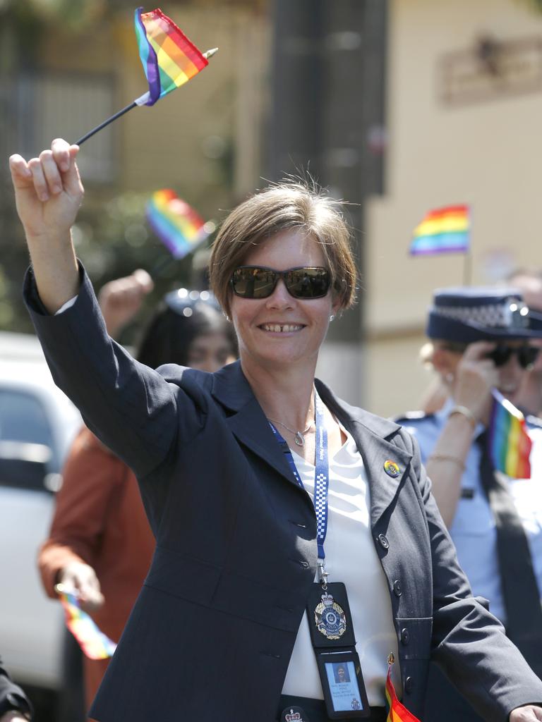 The Queensland police contingent in the Pride Festival Rally in Brisbane in 2017