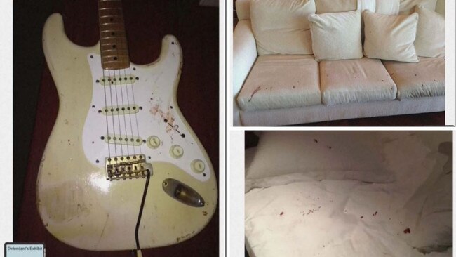 Blood-spattered items in Depp's house. Picture: Supplied