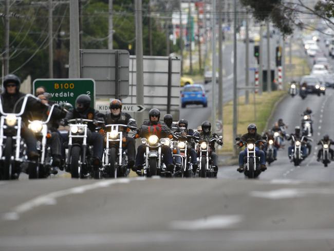 The bikes howled up the main drag in Geelong.