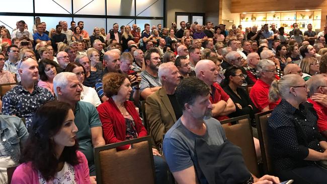 Guests at a rally to save the golf club last month. Picture: Matt Williamson