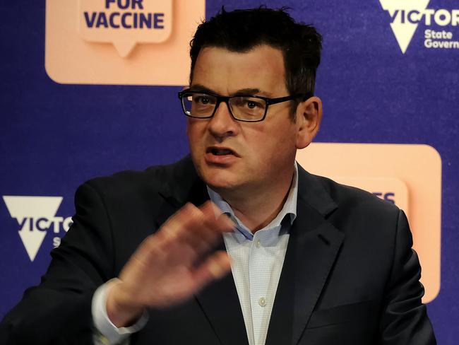 MELBOURNE, AUSTRALIA  NewsWire Photos - SEPTEMBER 30, 2021: Victorian Premier Daniel Andrews gives a press conference of the latest update on Cocid19 in Melbourne . Picture: NCA NewsWire / Luis Enrique Ascui