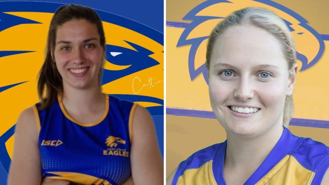 Two of the Eagles’ best: (L-R) Caitlin Reid and Summer Hall. Picture: East Coast Eagles