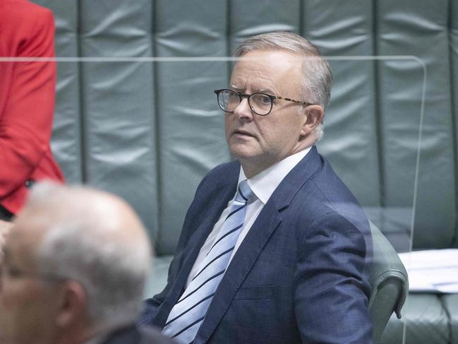 In the wake of the government’s poor polling in the newspoll, it appears opposition leader Anthony Albanese is on an easy downward run, according to Charles Wooley. Picture: NCA Newswire/Gary Ramage