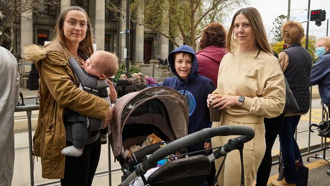At Parliament House in North Terrace, people witnessed the proclamation of King Charles III. Picture: Matt Loxton