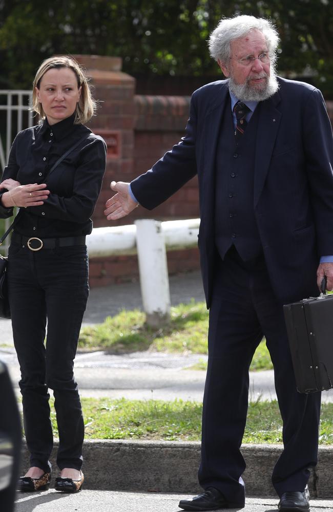 Malgorzata Kwoka arrives at Waverley court with her lawyer. Picture: John Grainger