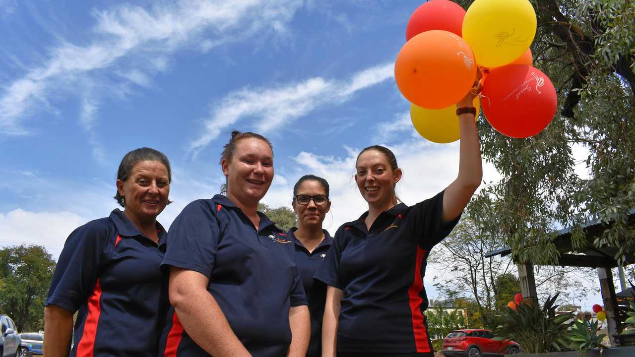 Tracey Porter, Chloe Cleven, Jessica Walsh and Jorden Boden-Cummins of Surat Aboriginal Corporation held their annual Closing the Gap day in Surat. Picture: Jorja McDonnell