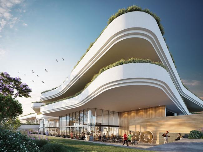 An artist's impression of a proposed development for Queen St, Coghill St Narellan to be known as 'Wellness Retail Village'. Picture: A+ Design Group