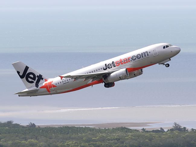 A Jetstar passenger jet plane takes off from Cairns Airport on a domestic flight. PICTURE: BRENDAN RADKE