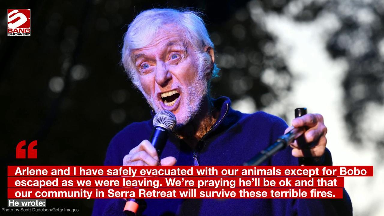 Dick Van Dyke tried "crawling to the car" in a bid to escape a wildfire and was rescued by neighbours who carried him to