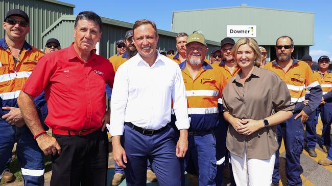 Premier Steven Miles visits the Downer in Maryborough on the election trail with MP Bruce Saunders and Shannon Fentiman. Pics Adam Head