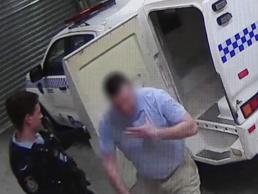 Patrick O’Brien’s arrest on May 26. Picture: NSW Police