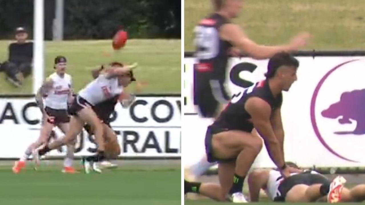 Nick Daicos ‘lucky’ after awkward tackle on concussion prone Collingwood teammate