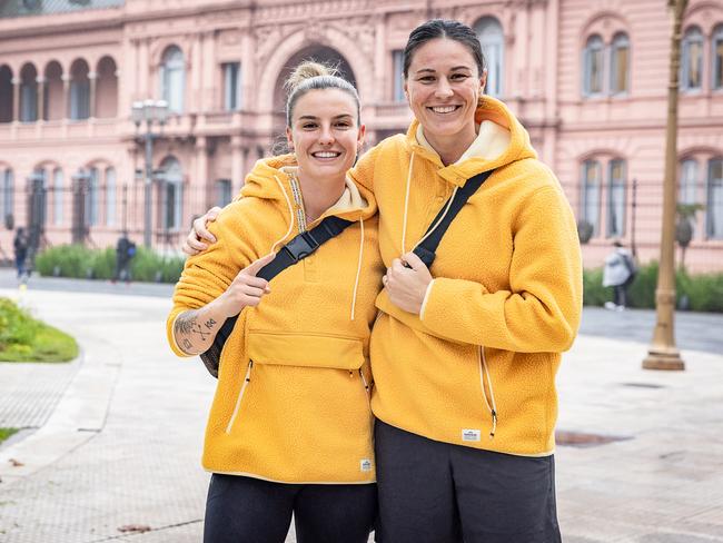 Amazing Race Australia contestants Chloe Logarzo and Emily Gielnik. Picture: Supplied