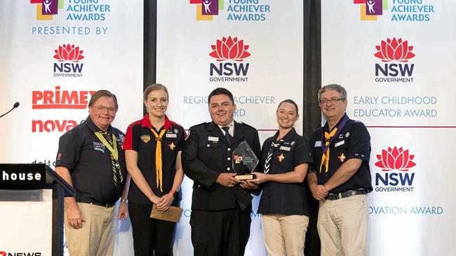 Mitchell Harvey won the Scouts NSW/ACT Youth Development Award at the 2019 Seven News Young Achiever Awards. Picture: Emil Alejo