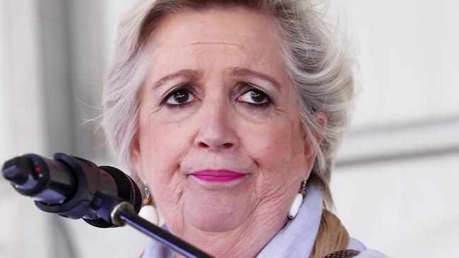 Jane Caro addresses a Sydney rally. Picture: Sam Ruttyn