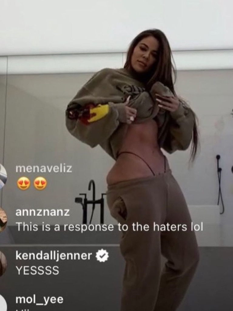 She also showed off on Instagram Live.