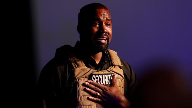 Rapper Kanye West holds his first rally in support of his presidential bid earlier this week. Picture: Reuters