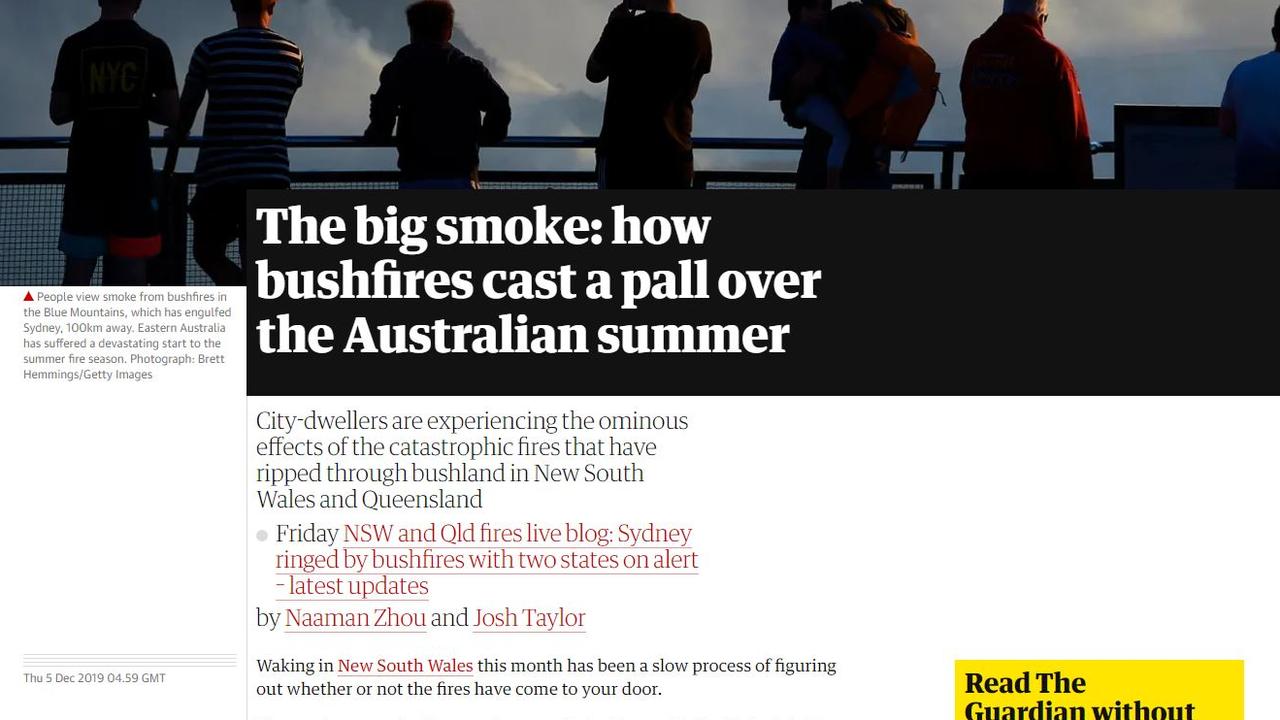 The Guardian's coverage of the bushfire crisis.