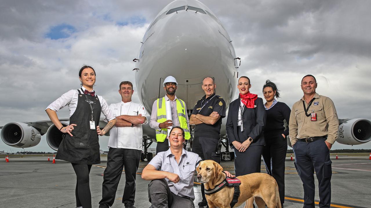 Brisbane Airport is embarking on a recruitment blitz to fill thousands of positions in jobs ranging from hotel chefs to security personnel. Picture: Zak Simmonds