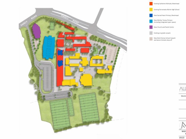 An overview of the redevelopment of Parramatta Marist into a four school community precinct. Stage one