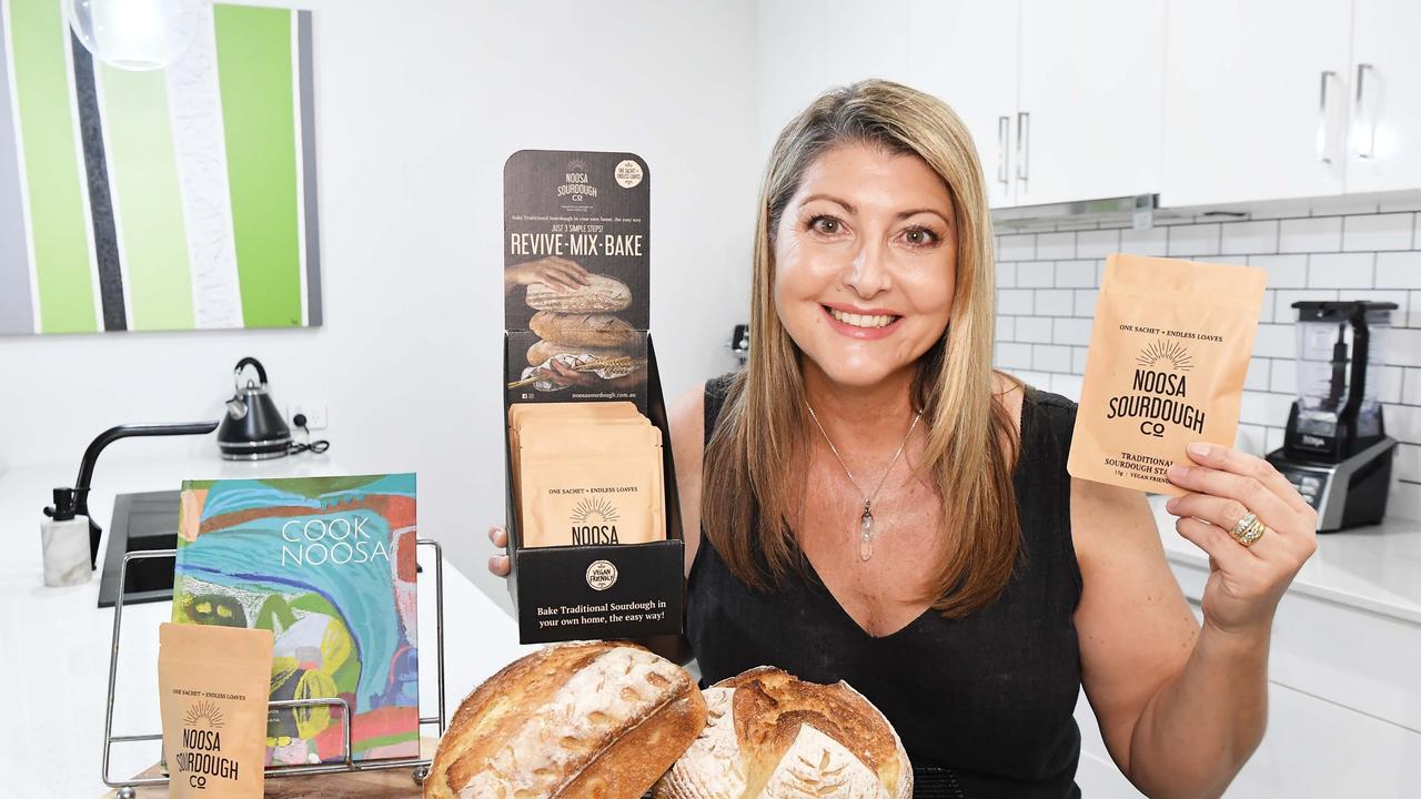 Noosa Sourdough Co founder Elizabeth Halley came up with the idea for the venture after she was making bread for her neighbourhood during the lockdown in 2020. Picture: Patrick Woods.